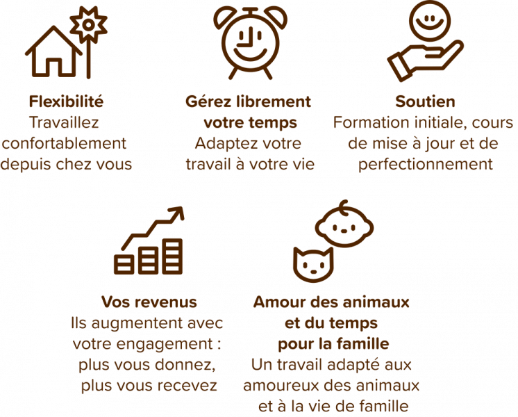 Représentation schématique des avantages d'un job d'appoint à l'ANiFiT